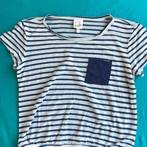 Small blue/white strip t-shirt